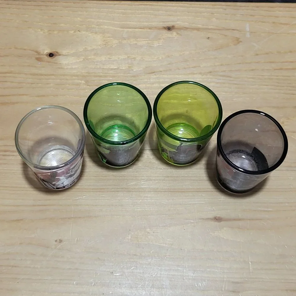 Star Wars Shot Glasses Yoda Vader Boba Fett Storm Trooper Set of 4